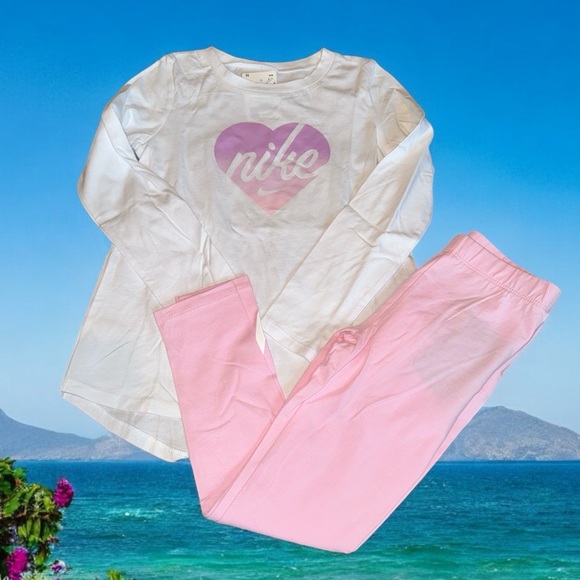 Nike White and Pink  Outfit (6X) NEW - Picture 1 of 6